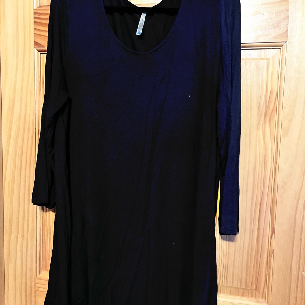 42pops Midnight Blue Long Sleeve Tunic Dress